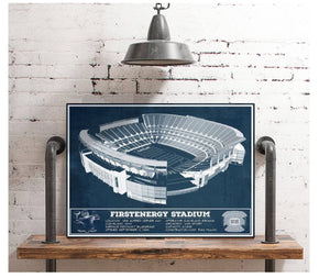 Cutler West Cleveland FirstEnergy Stadium - Vintage Football Print