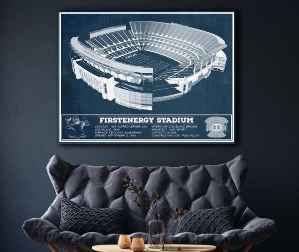 Cutler West Cleveland FirstEnergy Stadium - Vintage Football Print