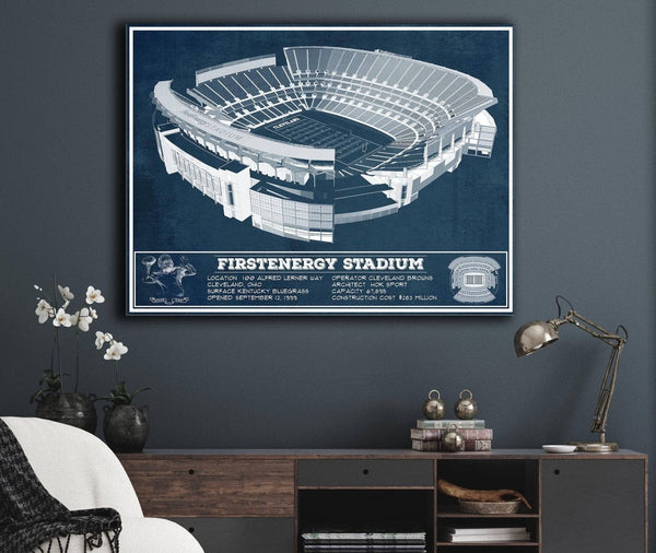 Cutler West Cleveland FirstEnergy Stadium - Vintage Football Print