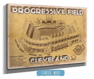 Cutler West Cleveland Indians Progressive Field Vintage Baseball Print
