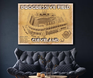 Cutler West Cleveland Indians Progressive Field Vintage Baseball Print
