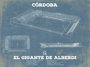 14" x 11" / Unframed Cutler West Club Atlético Belgrano - Vintage El Gigante de Alberdi Soccer Print