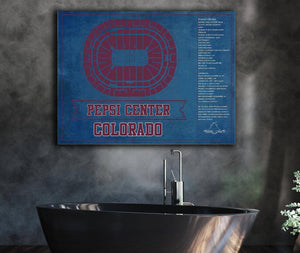 Cutler West Colorado Avalanche Pepsi Center Seating Chart - Vintage Hockey Print