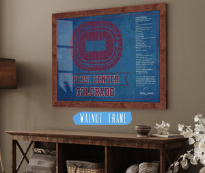 Cutler West Colorado Avalanche Pepsi Center Seating Chart - Vintage Hockey Print