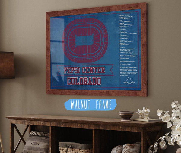 Cutler West Colorado Avalanche Pepsi Center Seating Chart - Vintage Hockey Print