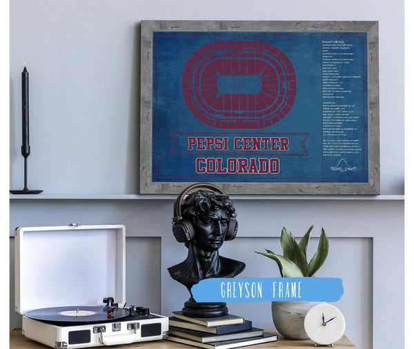 Cutler West Colorado Avalanche Pepsi Center Seating Chart - Vintage Hockey Print
