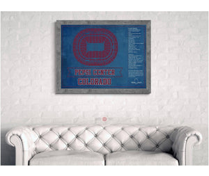 Cutler West Colorado Avalanche Pepsi Center Seating Chart - Vintage Hockey Print