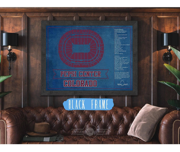Cutler West Colorado Avalanche Pepsi Center Seating Chart - Vintage Hockey Print
