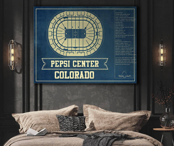 Cutler West Colorado Avalanche Pepsi Center Seating Chart - Vintage Hockey Print