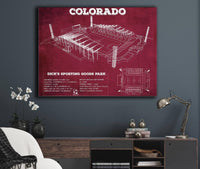 Cutler West Colorado Rapids MLS - Dick's Sporting Goods Park Vintage Soccer Print
