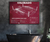 Cutler West Colorado Rapids MLS - Dick's Sporting Goods Park Vintage Soccer Print