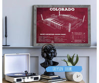 Cutler West Colorado Rapids MLS - Dick's Sporting Goods Park Vintage Soccer Print