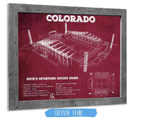 14" x 11" / Greyson Frame Cutler West Colorado Rapids MLS - Dick's Sporting Goods Park Vintage Soccer Print