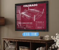 20" x 16" / Black Frame Cutler West Colorado Rapids MLS - Dick's Sporting Goods Park Vintage Soccer Print
