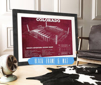 20" x 16" / Black Frame & Mat Cutler West Colorado Rapids MLS - Dick's Sporting Goods Park Vintage Soccer Print