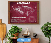 20" x 16" / Walnut Frame Cutler West Colorado Rapids MLS - Dick's Sporting Goods Park Vintage Soccer Print