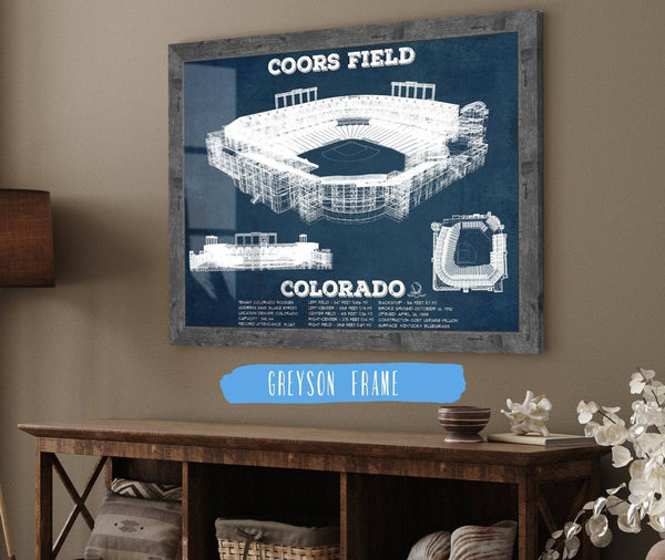 14" x 11" / Greyson Frame Cutler West Colorado Rockies Coors Field Vintage Baseball Fan Print
