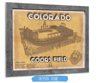 Cutler West Baseball Collection 14" x 11" / Greyson Frame Colorado Rockies Coors Field - Vintage Baseball Fan Print 701938734_54222