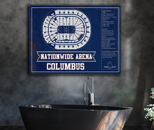 Cutler West Columbus Blue Jackets Nationwide Arena Seating Chart - Vintage Hockey Print