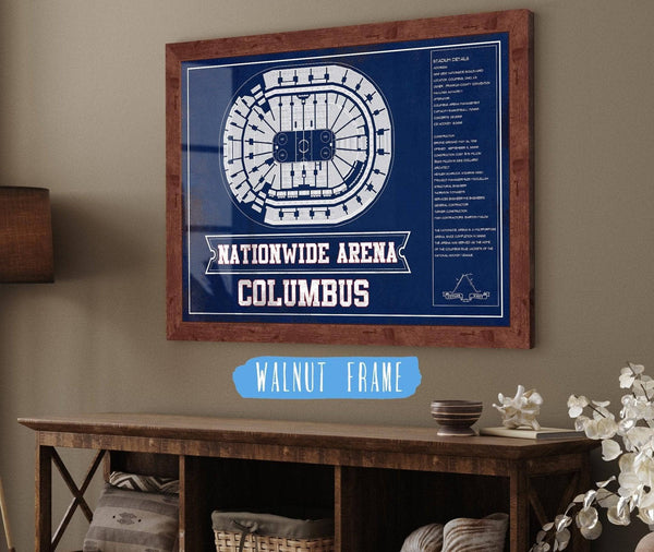 Cutler West Columbus Blue Jackets Nationwide Arena Seating Chart - Vintage Hockey Print