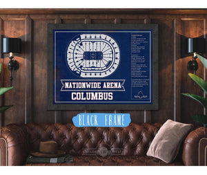 Cutler West Columbus Blue Jackets Nationwide Arena Seating Chart - Vintage Hockey Print