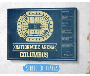 Cutler West Columbus Blue Jackets Nationwide Arena Seating Chart - Vintage Hockey Print