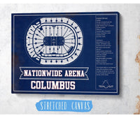 Cutler West Columbus Blue Jackets Nationwide Arena Seating Chart - Vintage Hockey Print