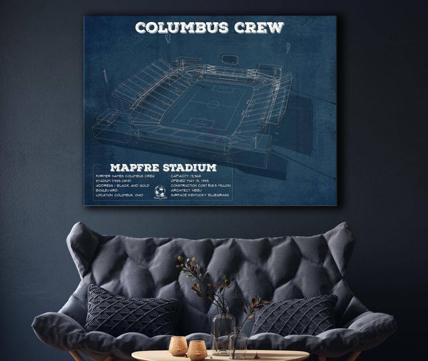Cutler West Columbus Crew Soccer -MAPFRE Stadium Vintage Soccer Print