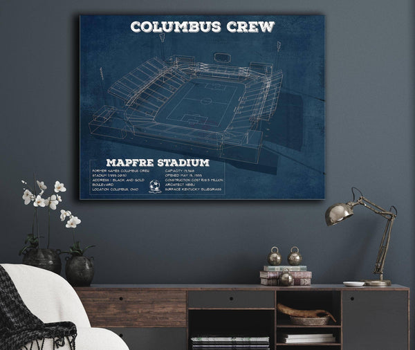 Cutler West Columbus Crew Soccer -MAPFRE Stadium Vintage Soccer Print