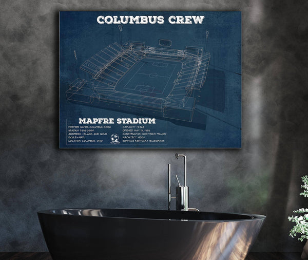 Cutler West Columbus Crew Soccer -MAPFRE Stadium Vintage Soccer Print
