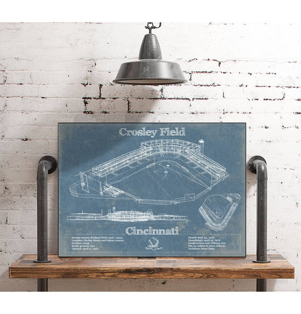 Cutler West Crosley Field - National League's Cincinnati Reds Vintage Baseball Fan Print