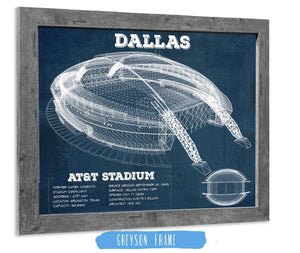 14" x 11" / Greyson Frame Cutler West Dallas Cowboys - AT&T Stadium - Vintage Football Print