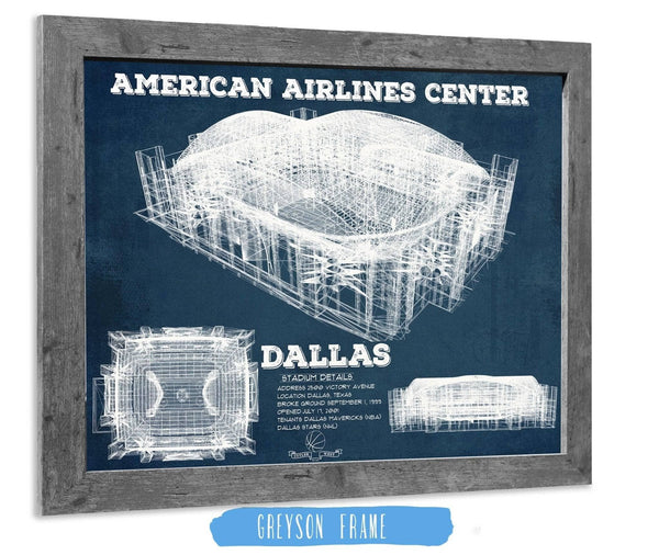 14" x 11" / Greyson Frame Cutler West Dallas Mavericks - Vintage American Airlines Center NBA Print