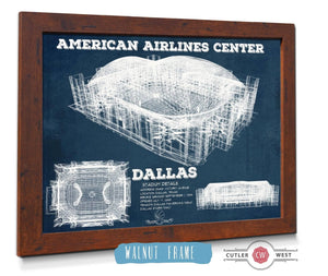 20" x 16" / Walnut Frame Cutler West Dallas Mavericks - Vintage American Airlines Center NBA Print