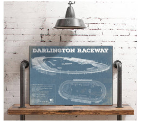 Cutler West Darlington Raceway Blueprint NASCAR Race Track Print