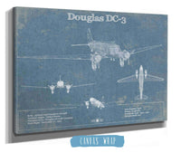 Cutler West DC-3 Vintage Blueprint Airplane Wall Art