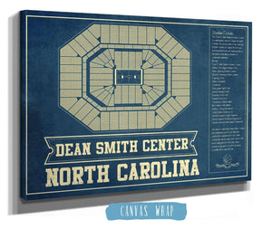 Cutler West Dean E. Smith Center North Carolina Tar Heels NCAA College Basketball Blueprint Art