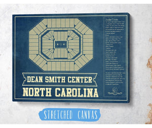 Cutler West Dean E. Smith Center North Carolina Tar Heels NCAA College Basketball Blueprint Art