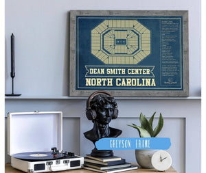Cutler West Dean E. Smith Center North Carolina Tar Heels NCAA College Basketball Blueprint Art