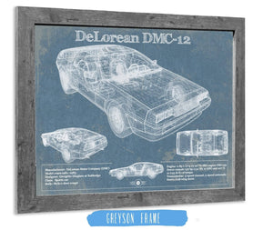 Cutler West DeLorean Racing Sports Car Blueprint Patent Original Art