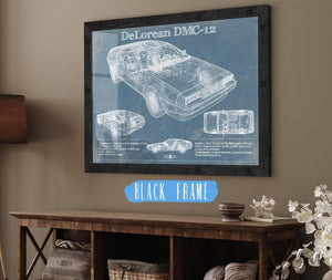 Cutler West DeLorean Racing Sports Car Blueprint Patent Original Art