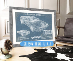 Cutler West DeLorean Racing Sports Car Blueprint Patent Original Art