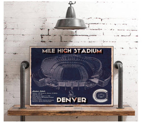 Cutler West Denver Broncos Vintage Sports Authority Field - Vintage Football Print
