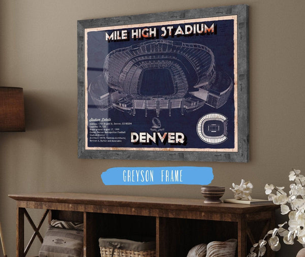 Cutler West Denver Broncos Vintage Sports Authority Field - Vintage Football Print
