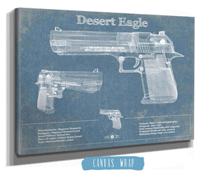 Cutler West Desert Eagle Blueprint Vintage Gun Print