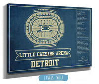Cutler West Basketball Collection Detroit Pistons Little Caesars Arena Vintage Basketball Blueprint NBA Print