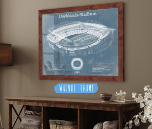 Cutler West Docklands Stadium (Marvel Stadium) Vintage Australian Football AFL Stadium Print