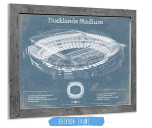 Cutler West Docklands Stadium (Marvel Stadium) Vintage Australian Football AFL Stadium Print