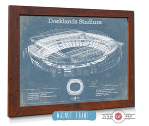 Cutler West Docklands Stadium (Marvel Stadium) Vintage Australian Football AFL Stadium Print