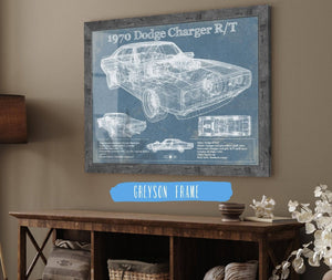 Cutler West Dodge Charger 1970 R/T (Fast and Furious) Sports Car Blueprint Patent Original Art